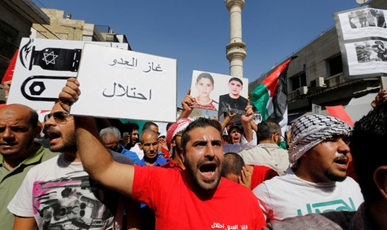 [포토] 요르단 시위대, 이스라엘 천연가스 수입에 반대