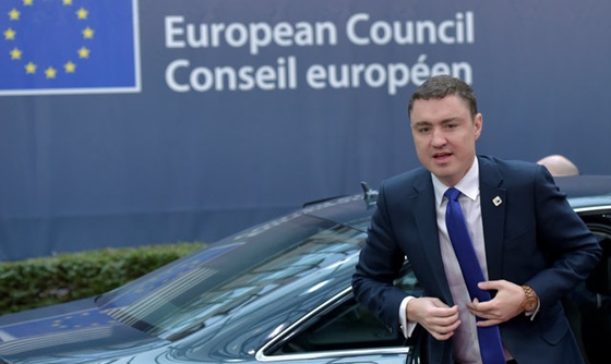 [포토] EU 정상회담에 참석한 에스토니아 총리