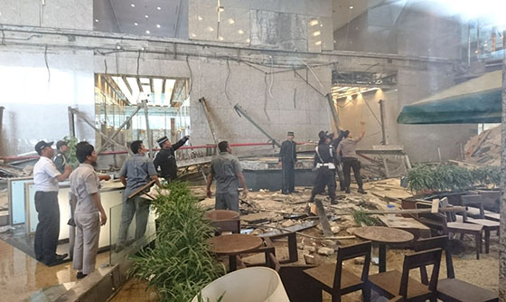[포토] 인도네시아 증권거래소 건물 붕괴